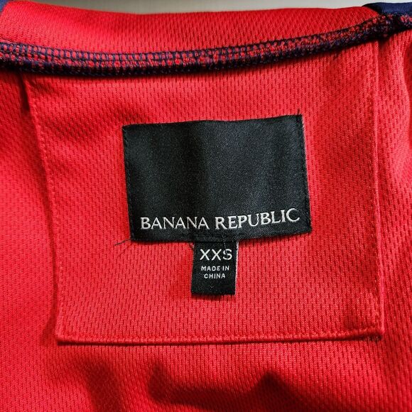 Banana Republic Soft Shell Jacket w/ Hood Pockets Blue Red Womens Size XXS - Picture 11 of 11